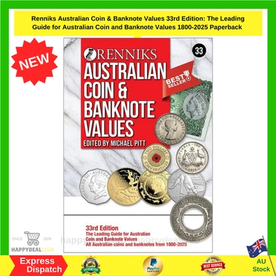Renniks Australian Coin & Banknote Values 33rd Edition 1800-2025 Guide NEW AU - image 1 of 2