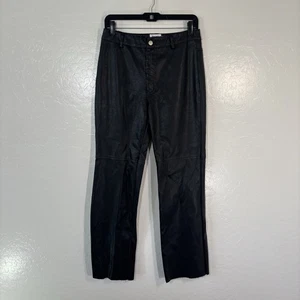 Prinzessin Polly Macy Kunstleder hohe Taille gerades Bein Hose schwarz Größe 6 - Bild 1 von 7