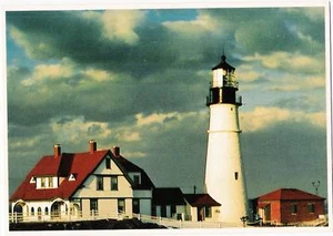 Postcard Maine Portland Head Lighthouse Cape Elizabeth - Picture 1 of 1