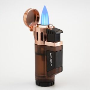Multipurpose Triple Jet Torch Gas Flame Lighter for Pipe Cigar Cigarette Gold