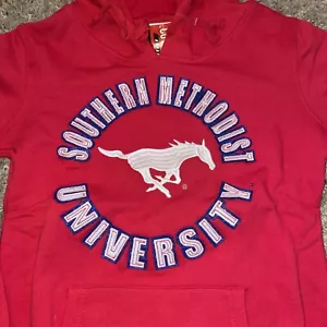 SMU Mustangs Southern Methodist Women XS Pullover Red Sweatshirt Hoodie Ladies - Picture 1 of 4