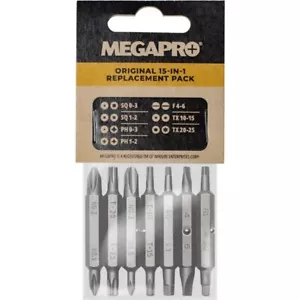 Megapro Screwdriver Replacement Bit Set Phillips Flat Torx Square 151NAS - Picture 1 of 4