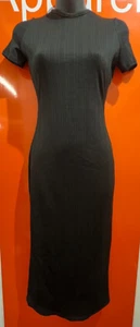 River Island Short Sleeve Midi Dress, Black, Size 6, New With Tag, B98 - Picture 1 of 2