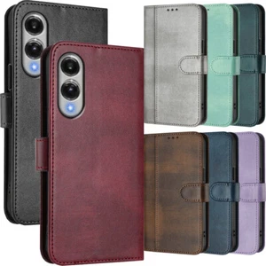 Hülle für Samsung S25 S24 S23 S22 S21 S20 S10 Line Leder Wallet Case Handyhülle - Picture 1 of 20