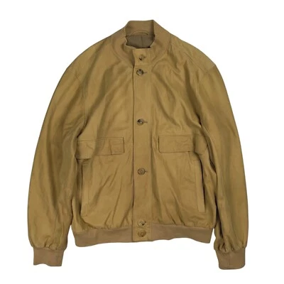 Werner Christ Germany Suede Leather Bomber Jacket Mens Size 50 - Image 1 of 4