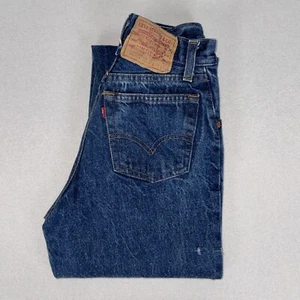 Vintage LEVI’S 501 Woman’s Size 3 Resized Straight Cut Blue Denim Made In USA - Picture 1 of 11