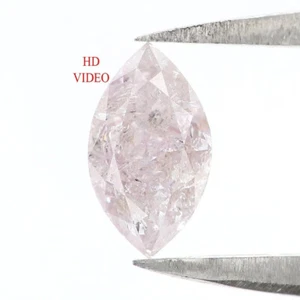 Diamante marquesa suelto natural de 0,45 quilates 6,80 mm diamante color rosa claro LQ1588 - Imagen 1 de 8