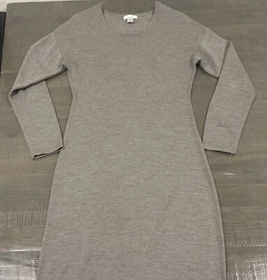Garnet Hill Dress Brown 100% Merino Wool - Women’s Size S Foto 1 de 4