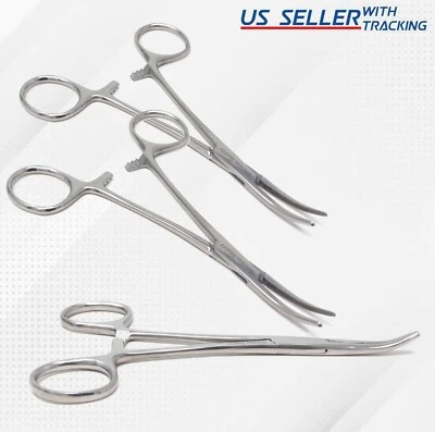 3 O.R GRADE MOSQUITO HEMOSTAT LOCKING FORCEP 5" CURVED SERRATED TP - Image 1 of 3