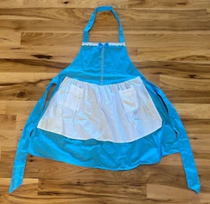 Disney Store Beauty and the Beast Adult Blue and White Apron LN - Picture 1 of 4