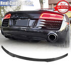 For Audi R8 V8 V10 Coupe 2008-15 Real Carbon Fiber Rear Trunk Spoiler Lip Wing