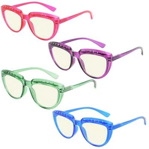 4 Pack Half Moon Blue Light Reading Glasses - Picture 1 of 5