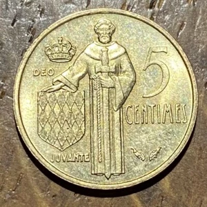 PIECE 5 CENTIMES RAINIER III MONACO 1978 (961) 75000 EXEMPLAIRES SEULEMENT RARE - Picture 1 of 2