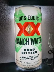Dos Equis beleuchtetes Barschild 24" XX Ranch Wasser Hart Seltzer Mann Höhle Dekor Garage - Bild 1 von 5
