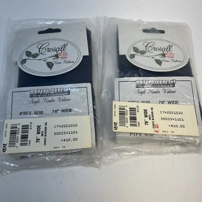 "2 cenefas de una sola cabeza azul Croscill 78"" de ancho nuevas stock antiguo de colección" Foto 1 de 4