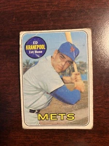 Vintage 1969 Topps ED KRANEPOOL #381 New York Mets All Time Miracle Met 🔥👀 EX - Picture 1 of 2