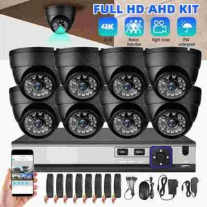 8 Camaras De Seguridad 4K Exterior 1080P Para Casa Oficina Con Vision Nocturna - Picture 1 of 12