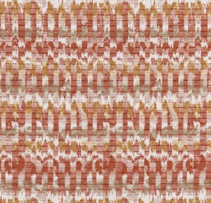Heavy Duty Rusty Brown Mustard Green Kilim Ikat Upholstery Fabric CF - Picture 1 of 4