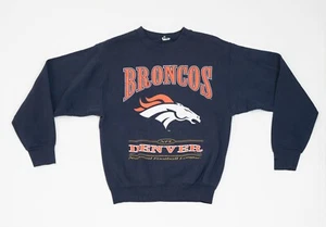 Vintage Denver Broncos Sweatshirt Gr. S Blau NFL Logo Football 1998 Nutmeg - Bild 1 von 17