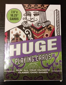 Huge Playing Cards 7.25 x 10.25 Large Size 54 Card Deck Heavy Duty Cardstock NEW - Picture 1 of 3