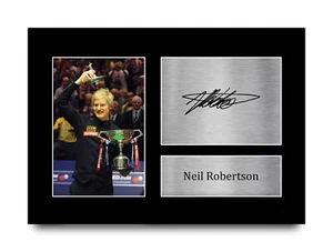 Neil Robertson A4 Snooker Gift Idea Printed Signed Photo Design for WST Fans - Picture 1 of 17