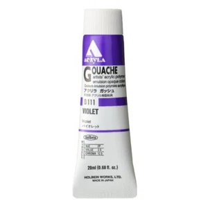 Holbein Acryla Gouache Artists Acrylic Polymer Emulsion, 20ml Violet (D111) - Picture 1 of 2