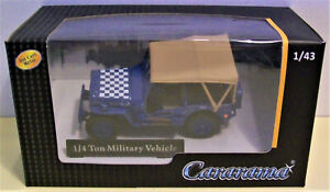 PKW-Modell 1/4 Ton Military Vehicle, blau, Cararama, 1:43,  (549)