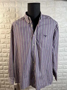Barbour Men's Lightweight Blue Stripe LS Button Down Shirt - 2XL EUC - Picture 1 of 5