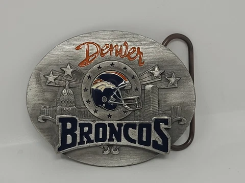 Denver Broncos 3D Metal Team Belt Buckle (NFL Football) Limited Edition Cover