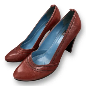 Biala Red Pumps Heels Made In Italy Size 8 - Picture 1 of 9