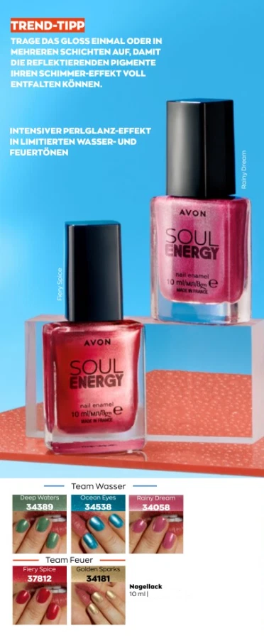 Avon Soul Energy Nagellack mit Perlglanz effekt Farbe  Deep Waters 10ml Neu - Bild 1 von 1