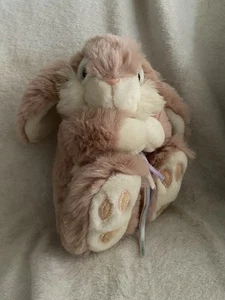 D.S.N Nicholass Patchfoot Pink Bunny Rabbit Plush Soft Toy Pastel Ribbons - Picture 1 of 3