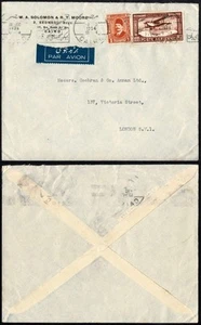 1934 Egypt airmail cover to UK, King Fuad 1m + 27m, Cairo to London - Picture 1 of 3