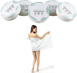 Large Compressed Towel 42 x 27 inch Disposable Cotton Bath Towels Portable Li... - Picture 1 of 6