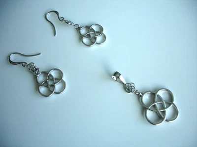 Pierre Lang SET Ohrringe Anhänger  BLOSSOM OF LIFE Silber w. neu - Bild 1 von 2