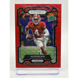 2024 Prizm Draft Picks Jalen Milroe Rated Prospect Red Ruby Wave Prizm Seahawks - Picture 1 of 2