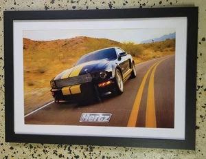 2006 Ford Shelby GT-H Mustang Hertz Rent a Car Poster & Frame - Picture 1 of 1