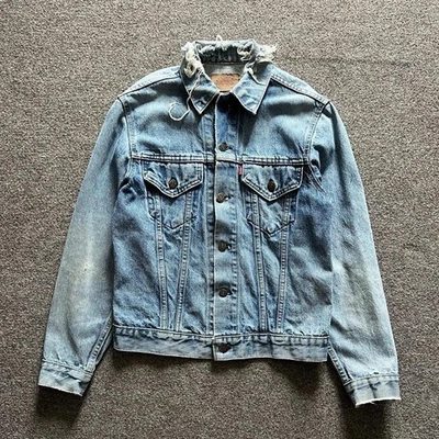 Vintage Levi’s Denim Trucker Type 3 Jean Jacket Made In USA Distressed Collar - Image 1 of 4