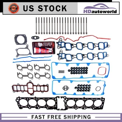 Juego de pernos de junta de culata para Ford E150 E250 E350 Expedition 2002-2004 4,6 L SOHC Foto 1 de 3