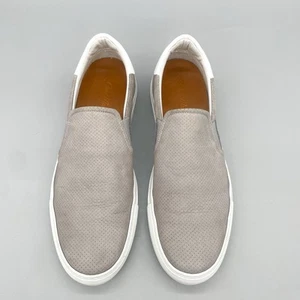 GoodMan Brand Mens 11 Legend Slip On Sneaker Shoes Gray Nubuck Casual Italy - Picture 1 of 12