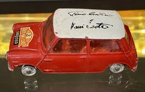 Corgi 1966 RALLY BMC MINI COOPER Car SIGNED TIMO MAKINEN & PAUL EASTER No Tires - Picture 1 of 15