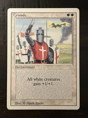 MTG Crusade Revised Edition Regular Rare - BANNED card Moderate Play - Image 1 of 2