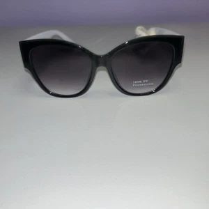 A New Day Sunglasses White Black New - Picture 1 of 3