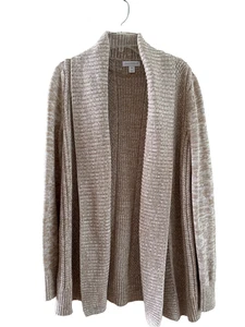 Charter Club Damen Strickjacke vorne offen Langarm Zopfmuster beige Größe XS - Bild 1 von 7