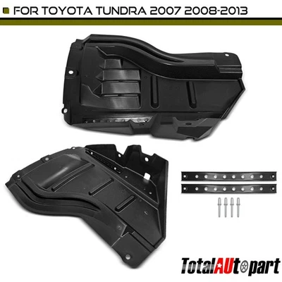 2 forros interiores de guardabarros con parachoques de plástico para Toyota Tundra 2007-2013 delantero Foto 1 de 4