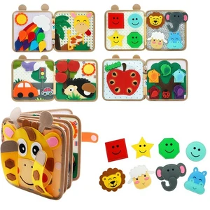 Montessori Beschäftigtes Buch für Kinder Farbform Tier Kognition Frühes Lernen Spielzeug - Bild 1 von 27