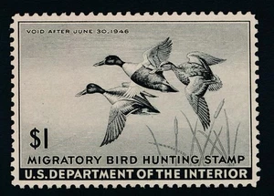 UNITED STATES (US) RW12 MINT VF LH, $1, - Picture 1 of 2