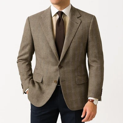 Abrigo Deportivo Para Hombres Nordstrom De Colección Glen a Cuadros 39R Mezcla de Lana Pecho Único Foto 1 de 4