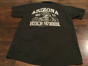 ARIZONA BIKE WEEK 2011 GRAPHIC DICKIES SHORT SLEEVE BUTTON UP ( MENS LARGE ) - Picture 1 of 6