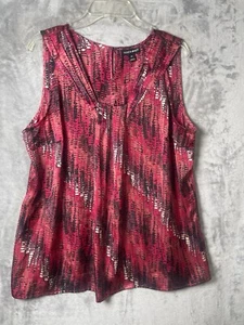 Fashion Bug  Women’s Tank Top Knit Top Red / Black Size Extra Large - Picture 1 of 8